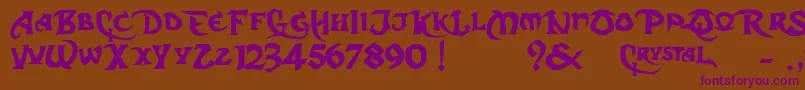 DcS Font – Purple Fonts on Brown Background