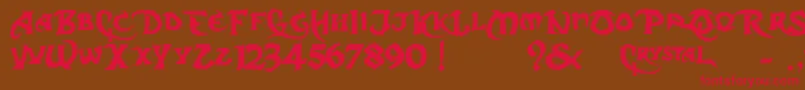 DcS Font – Red Fonts on Brown Background