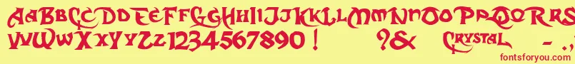 DcS Font – Red Fonts on Yellow Background