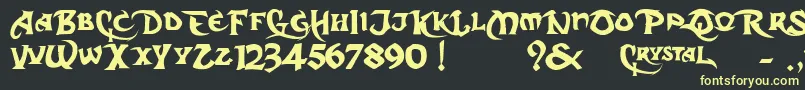 DcS Font – Yellow Fonts on Black Background