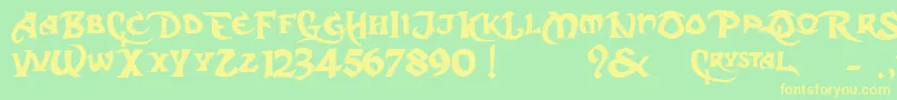 DcS Font – Yellow Fonts on Green Background