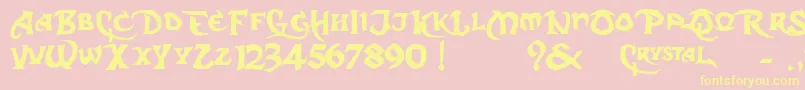 DcS Font – Yellow Fonts on Pink Background