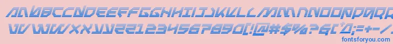 Metalstormgradital Font – Blue Fonts on Pink Background