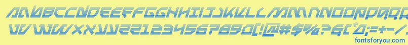 fuente Metalstormgradital – Fuentes Azules Sobre Fondo Amarillo