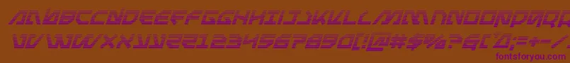 Metalstormgradital-Schriftart – Violette Schriften auf braunem Hintergrund