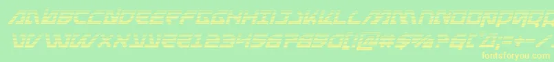 Metalstormgradital Font – Yellow Fonts on Green Background