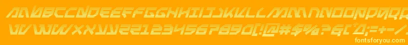 Metalstormgradital Font – Yellow Fonts on Orange Background