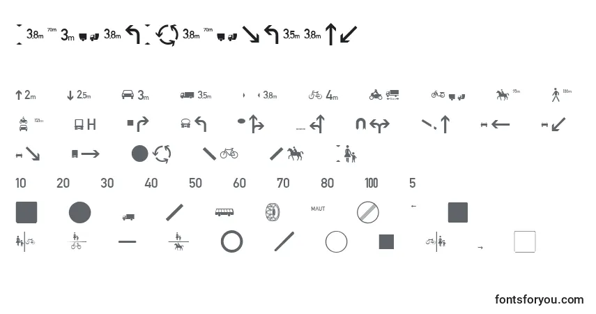 Schriftart ZeichenZweihundert – Alphabet, Zahlen, spezielle Symbole