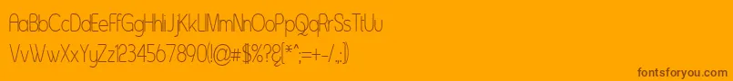 Подробнее о шрифте AsenineThin Шрифт AsenineThin – коричневые шрифты на оранжевом фоне
