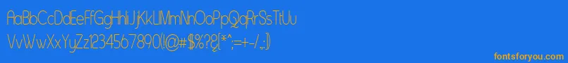 Saiba mais sobre a fonte AsenineThin Fonte AsenineThin – fontes laranjas em um fundo azul