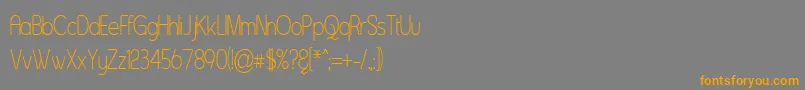 Шрифт AsenineThin – оранжевые шрифты на сером фоне