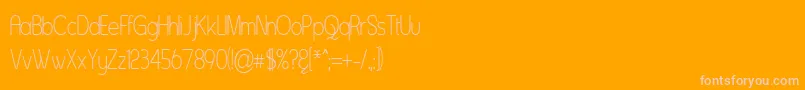 AsenineThinフォントについての詳細 フォントAsenineThin – オレンジの背景にピンクのフォント