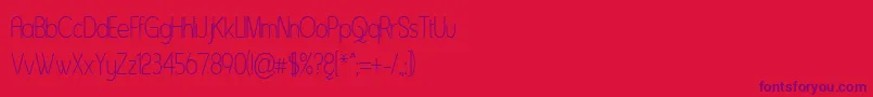 AsenineThin Font – Purple Fonts on Red Background