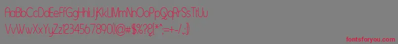 AsenineThin Font – Red Fonts on Gray Background