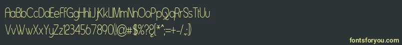 AsenineThin Font – Yellow Fonts on Black Background