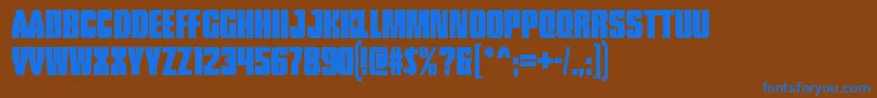 Подробнее о шрифте TankRegular Шрифт TankRegular – синие шрифты на коричневом фоне