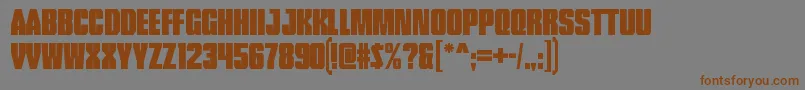 Czcionka TankRegular – brązowe czcionki na szarym tle