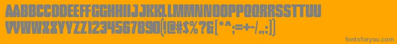 fuente TankRegular – Fuentes Grises Sobre Fondo Naranja