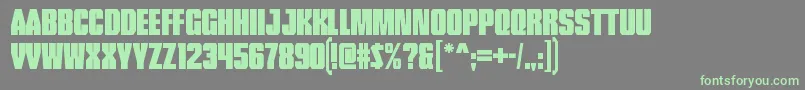 Шрифт TankRegular – зелёные шрифты на сером фоне