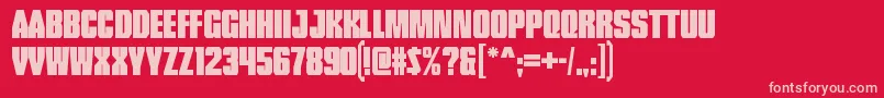 More about TankRegular Font TankRegular Font – Pink Fonts on Red Background
