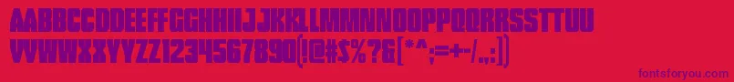 TankRegular Font – Purple Fonts on Red Background