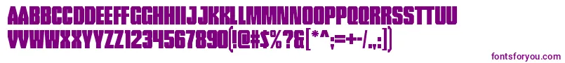 Fonte TankRegular – fontes roxas em um fundo branco