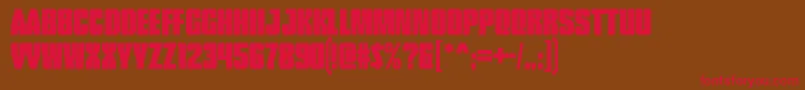 TankRegular Font – Red Fonts on Brown Background