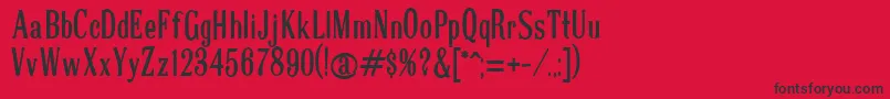 Scoglietto Font – Black Fonts on Red Background