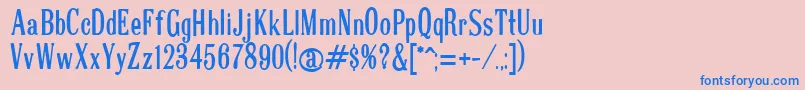 Scoglietto Font – Blue Fonts on Pink Background