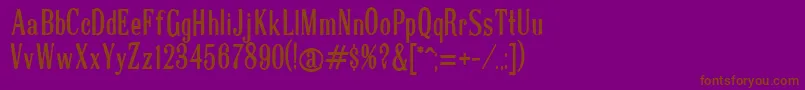 Scoglietto Font – Brown Fonts on Purple Background