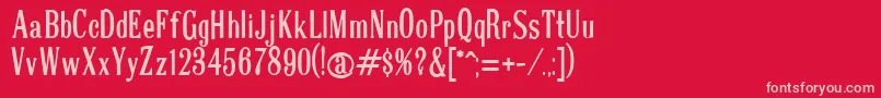 Scoglietto Font – Pink Fonts on Red Background