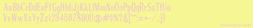 Scoglietto Font – Pink Fonts on Yellow Background