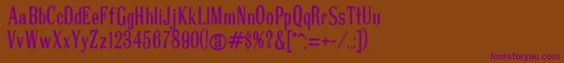 Scoglietto Font – Purple Fonts on Brown Background