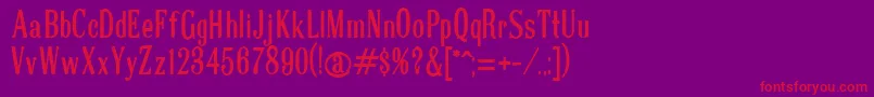 Scoglietto Font – Red Fonts on Purple Background