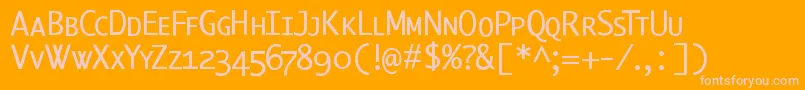 Berlinsmallcaps Font – Pink Fonts on Orange Background