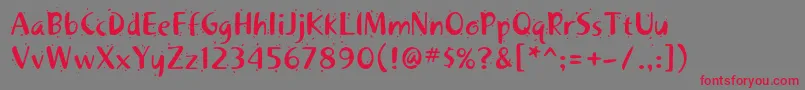 Khakistd2 Font – Red Fonts on Gray Background