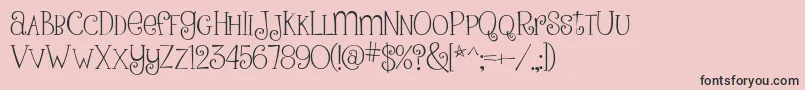 Шрифт PinkLadiesAndPeanutbutterRegular – чёрные шрифты на розовом фоне