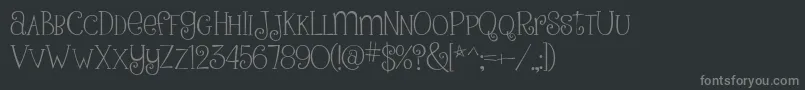 PinkLadiesAndPeanutbutterRegular Font – Gray Fonts on Black Background