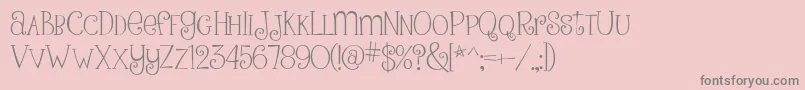 Шрифт PinkLadiesAndPeanutbutterRegular – серые шрифты на розовом фоне