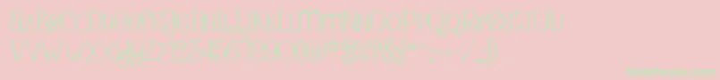 PinkLadiesAndPeanutbutterRegular-Schriftart – Grüne Schriften auf rosa Hintergrund