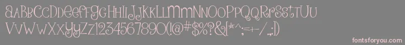 PinkLadiesAndPeanutbutterRegular-Schriftart – Rosa Schriften auf grauem Hintergrund