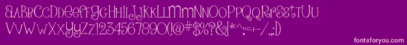 PinkLadiesAndPeanutbutterRegular-Schriftart – Rosa Schriften auf violettem Hintergrund