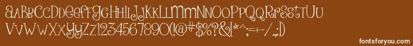 PinkLadiesAndPeanutbutterRegular Font – White Fonts on Brown Background