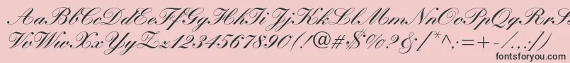 Manuscriptc Font – Black Fonts on Pink Background