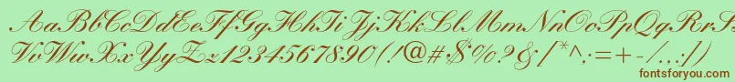 Manuscriptc Font – Brown Fonts on Green Background