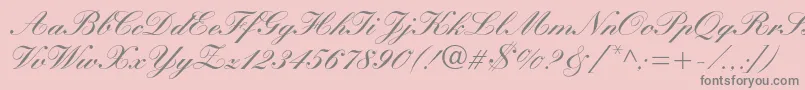 Manuscriptc Font – Gray Fonts on Pink Background