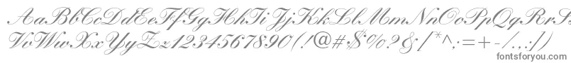 Manuscriptc-fontti – harmaat kirjasimet valkoisella taustalla