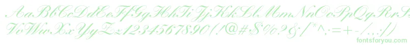 Manuscriptc Font – Green Fonts on White Background