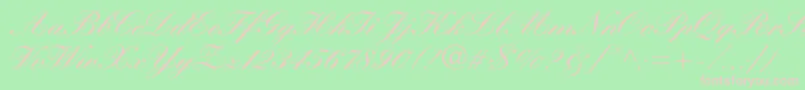 Manuscriptc Font – Pink Fonts on Green Background