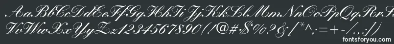 Manuscriptc Font – White Fonts on Black Background